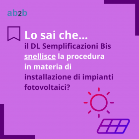 Snellimento delle procedure per l'impianto Fotovoltaico - Advanced Business to Business