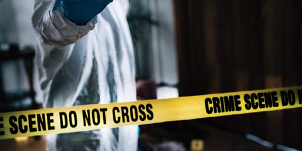 Forensic Science. Forensics Investigator Collecting Evidence.